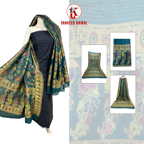 Luxurious 100% Pure Silk Chiffon Duppata/Shawl - DUP-07G