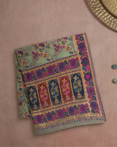 Luxurious 100% Pure Silk Chiffon Duppata/Shawl - DUP-04O