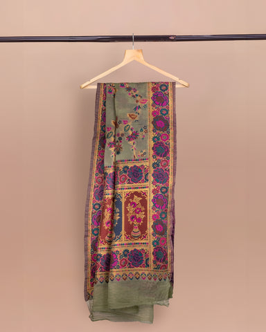 Luxurious 100% Pure Silk Chiffon Duppata/Shawl - DUP-04O