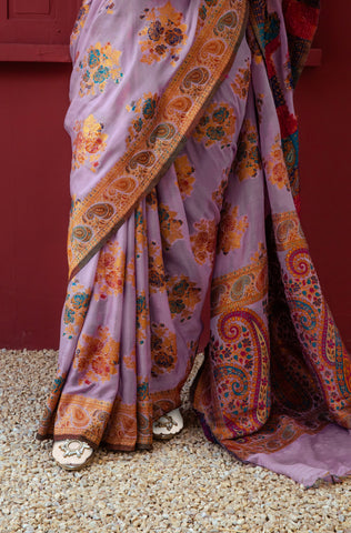 Luxurious 100% Pure Silk Chiffon Saree