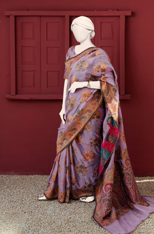 Luxurious 100% Pure Silk Chiffon Saree