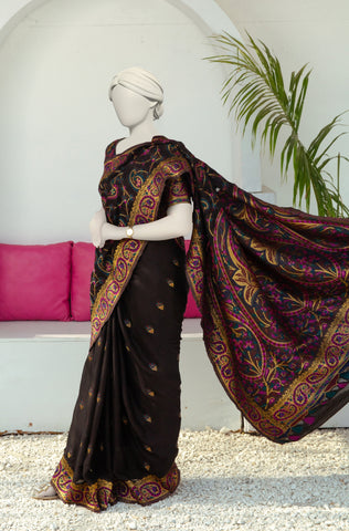 Luxurious 100% Pure Silk Chiffon Saree