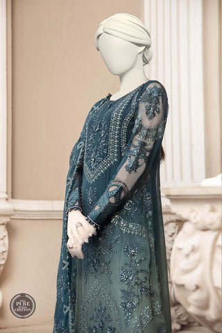 Embroidered Chiffon Unstitched 3 PCs Suit