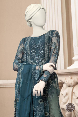 Embroidered Chiffon Unstitched 3 PCs Suit