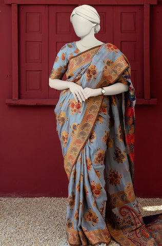 Luxurious 100% Pure Silk Chiffon Saree