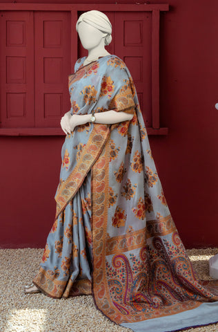 Luxurious 100% Pure Silk Chiffon Saree