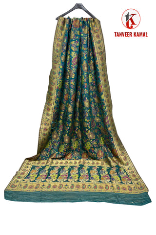 Luxurious 100% Pure Silk Chiffon Duppata/Shawl - DUP-07G