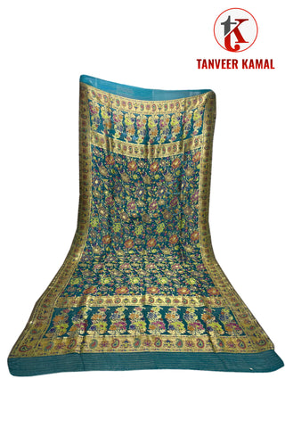 Luxurious 100% Pure Silk Chiffon Duppata/Shawl - DUP-07G