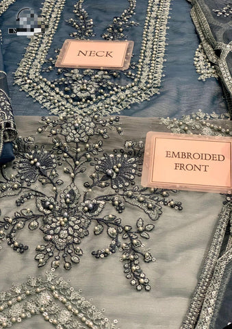 Embroidered Chiffon Unstitched 3 PCs Suit