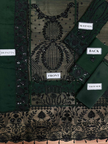 Chiffon Unstitched 3 PCs Suit